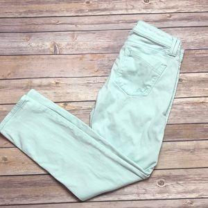 Mint colored Express Jeans